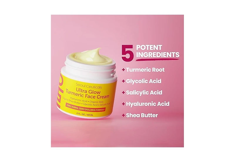 Seoul Ceuticals Korean Skin Care Ultra Glow Turmeric Face Cream K Beauty Skincare
