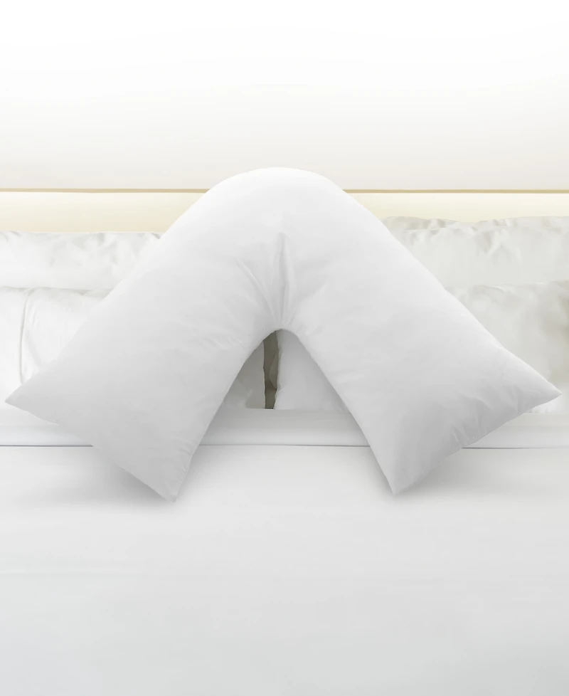 Cheer Collection Natural Kapok V Shape Pillow, 28" x 14"
