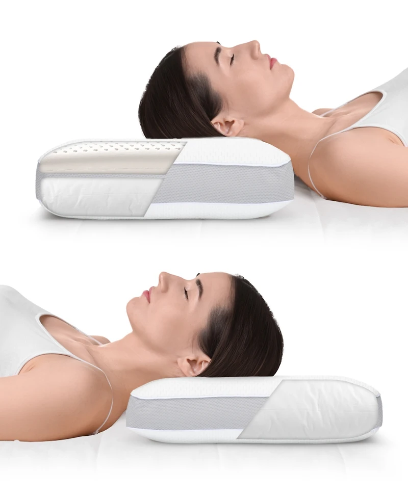 Cheer Collection Dual-Sided Latex Foam Pillow, Standard