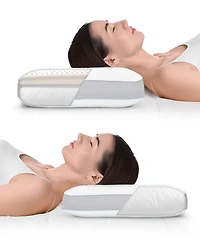 Cheer Collection Dual-Sided Latex Foam Pillow, Standard