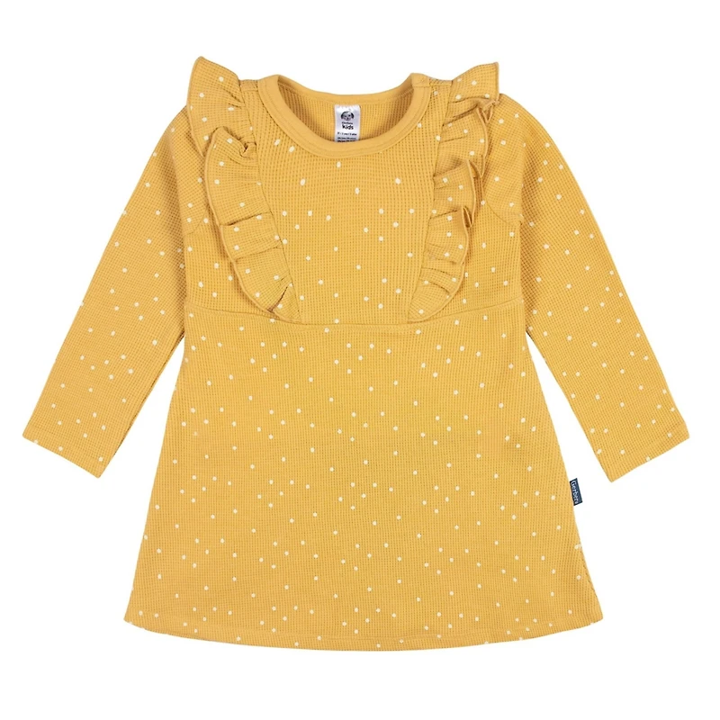 Gerber Toddler Girls Long Sleeve Ruffle Dress