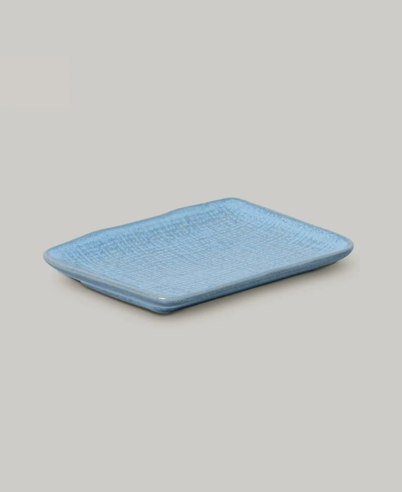 Porto Brasil 7" Stoneware Rectangular Juta Platters, Set of 4