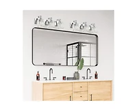 gaomon Led Modern Crystal Bathroom Vanity Lights Over Mirror, Chrome Bathroom Light Fixtures Wall Light (3-Light)