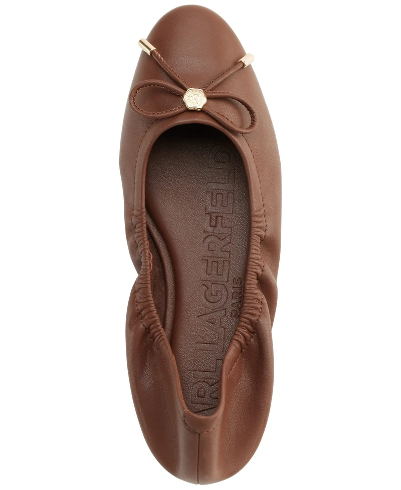 Karl Lagerfeld Paris Women's Velma Almond Toe Ballet Flats