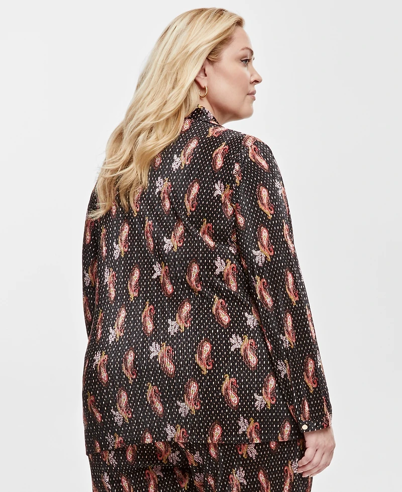 Jm Collection Plus Size Paisley-Print Shirt, Exclusively at Macy's