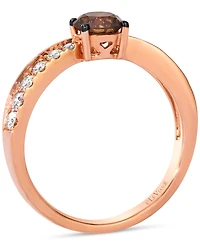 Le Vian Chocolate Diamond & Nude Diamond Ring (7/8 ct. t.w.) in 14k Rose Gold