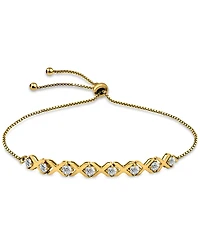 Giani Bernini Cubic Zirconia Xo Bolo Bracelet, Created for Macy's