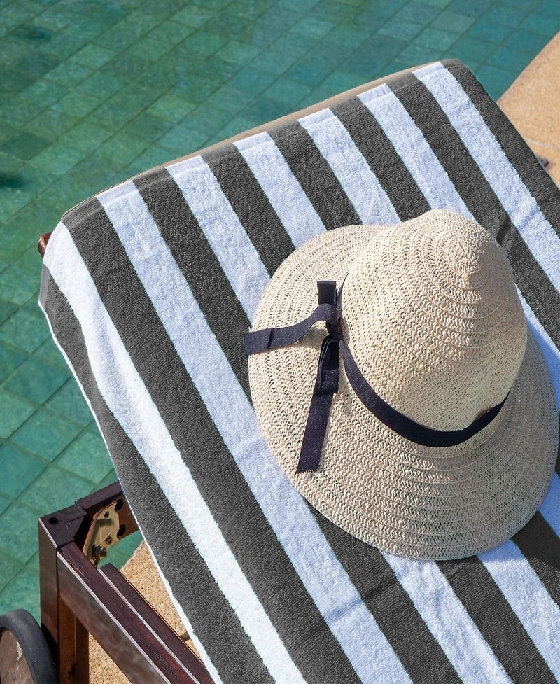 California Cabana Beach Towel (4 Pack, 30x70 in.), Striped, Soft Ringspun Cotton, Oversized Pool