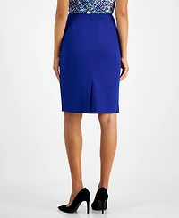 Kasper Women's Stretch-Crepe Knee-Length Pencil Skirt