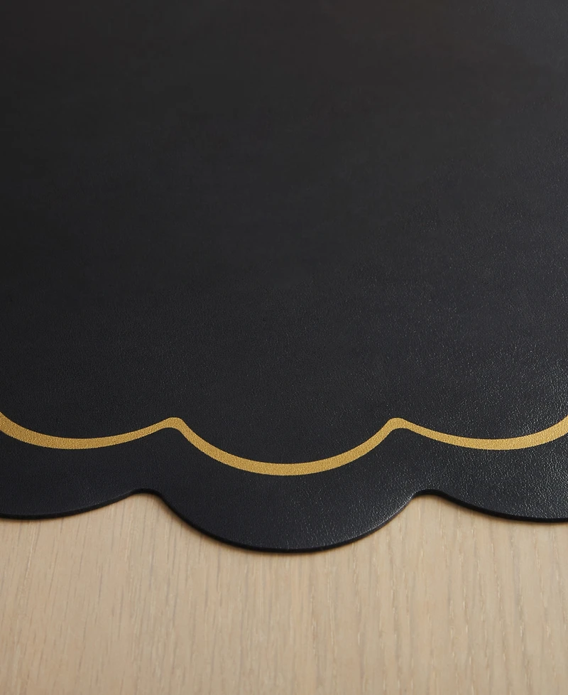 kate spade new york Scallop Edge 15" Round Reversible Placemats, Set of 6