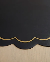 kate spade new york Scallop Edge 15" Round Reversible Placemats, Set of 6