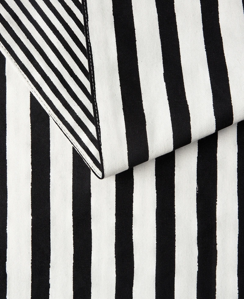 Kate Spade New York Hand Painted Shirting Stripe Table Runner, 15"x 72"