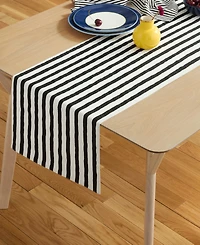 Kate Spade New York Hand Painted Shirting Stripe Table Runner, 15"x 72"