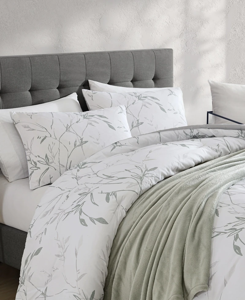 Closeout! Kenneth Cole New York Ink Wash Vine 3-Pc. Comforter Set, Twin