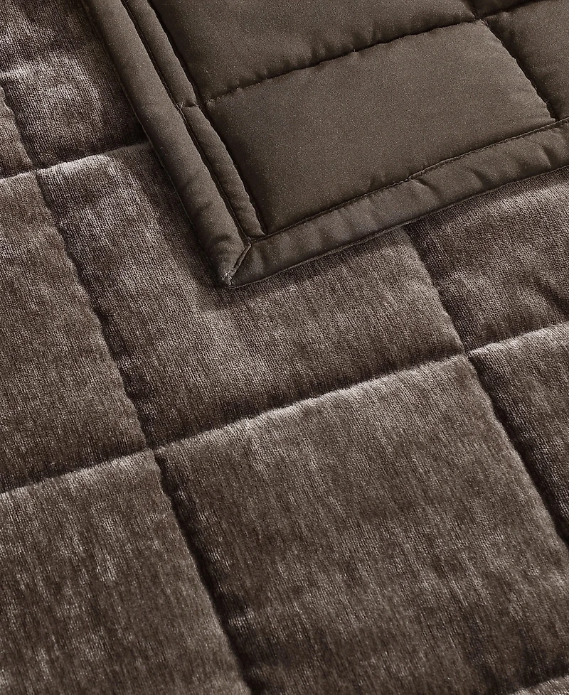 Vera Wang Chenille Box Solid 3-Pc. Quilt Set