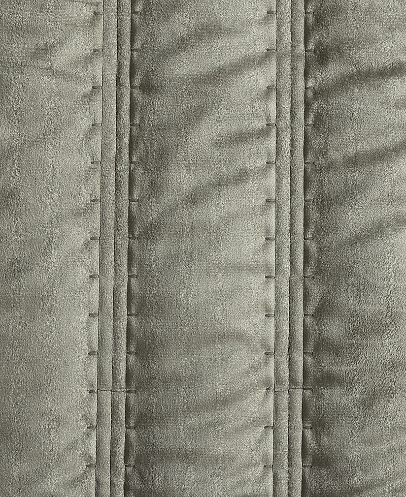 Closeout! Vera Wang Linear Stitch Velvet 3-Pc. Quilt Set, King