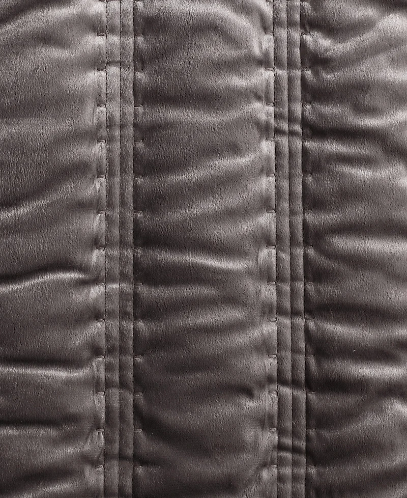 Closeout! Vera Wang Linear Stitch Velvet 3-Pc. Quilt Set