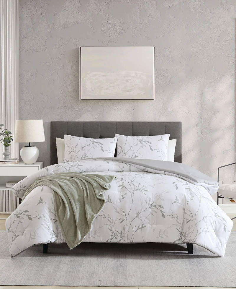 Closeout! Kenneth Cole New York Ink Wash Vine 3-Pc. Comforter Set, Twin