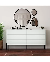 5 Drawers Nightstand with 2 Hidden Drawers,Bedside table,Chest of Drawers