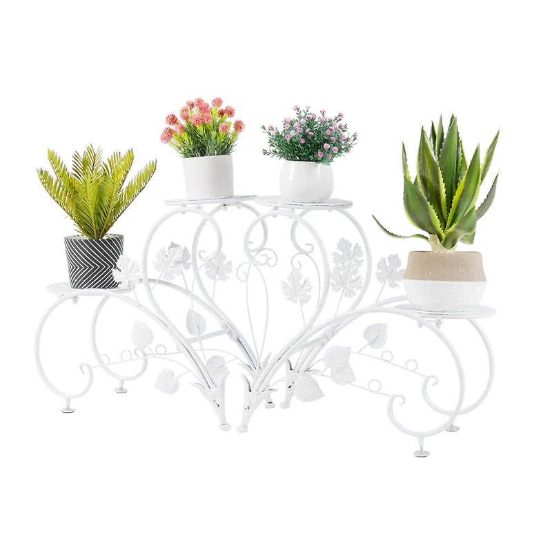Unho Classic Art Metal Plant Stand Flower Pots Holder Rack Plant Garden Balcony Patio