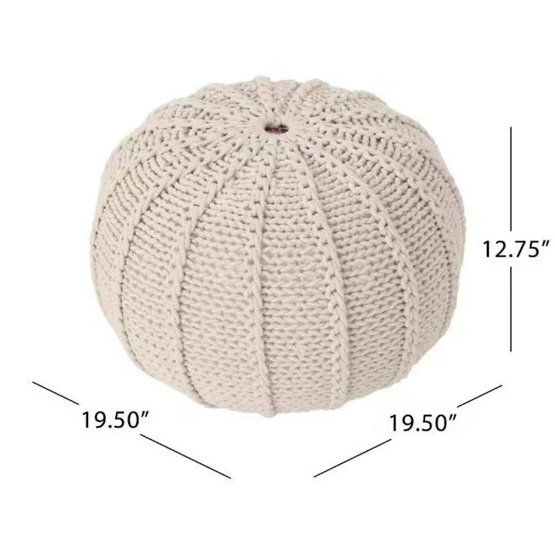 Streamdale Furniture Cozy Knitted Pouf: Style, Comfort, And Support