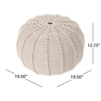 Streamdale Furniture Cozy Knitted Pouf: Style, Comfort, And Support