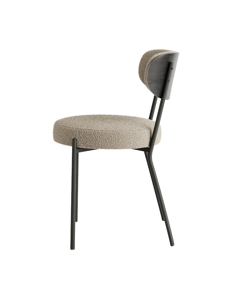 Streamdale Ash Veneer Boucle Kitchen Dining Chair (Set of 2)