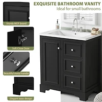 Streamdale 30" Bathroom Vanity Cabinet with Basin