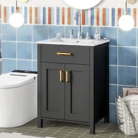 Streamdale 24" Bathroom Vanity Combo with Ceramic Sink
