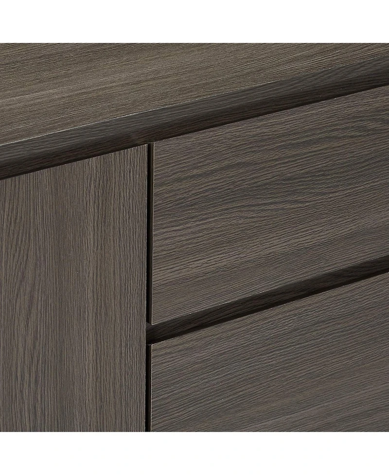 Kings Brand Furniture – Wood Buffet Server Cabinet Console Table, Oak Gray