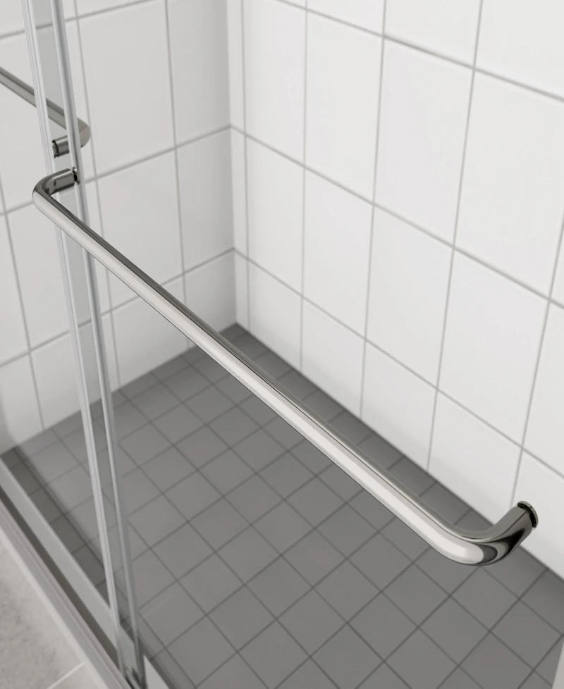 Streamdale Sleek Sliding Bypass Shower Door, Tempered Glass, Chromed