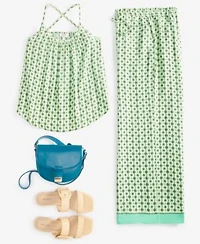 On 34th Womens Printed Tank Pull On Pants Created For Macys