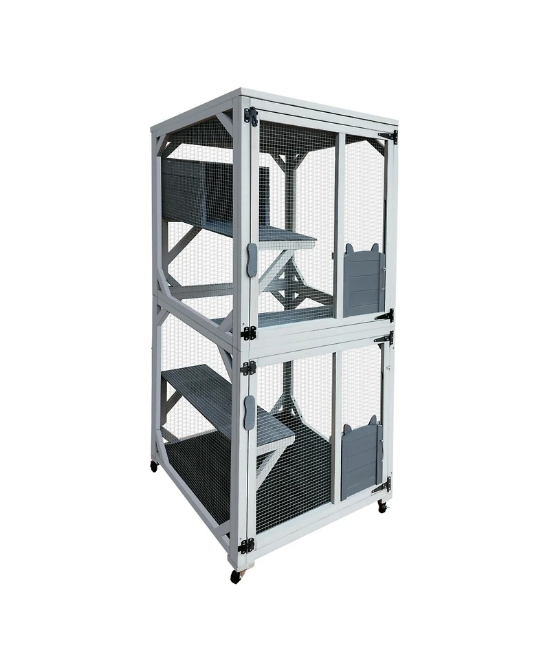 Streamdale 30.7" Luxury Outdoor Cat Enclosure with Platforms