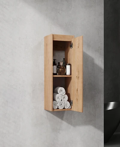 Streamdale Modern Floating Bathroom Side Cabinet with Soft-Close Doors
