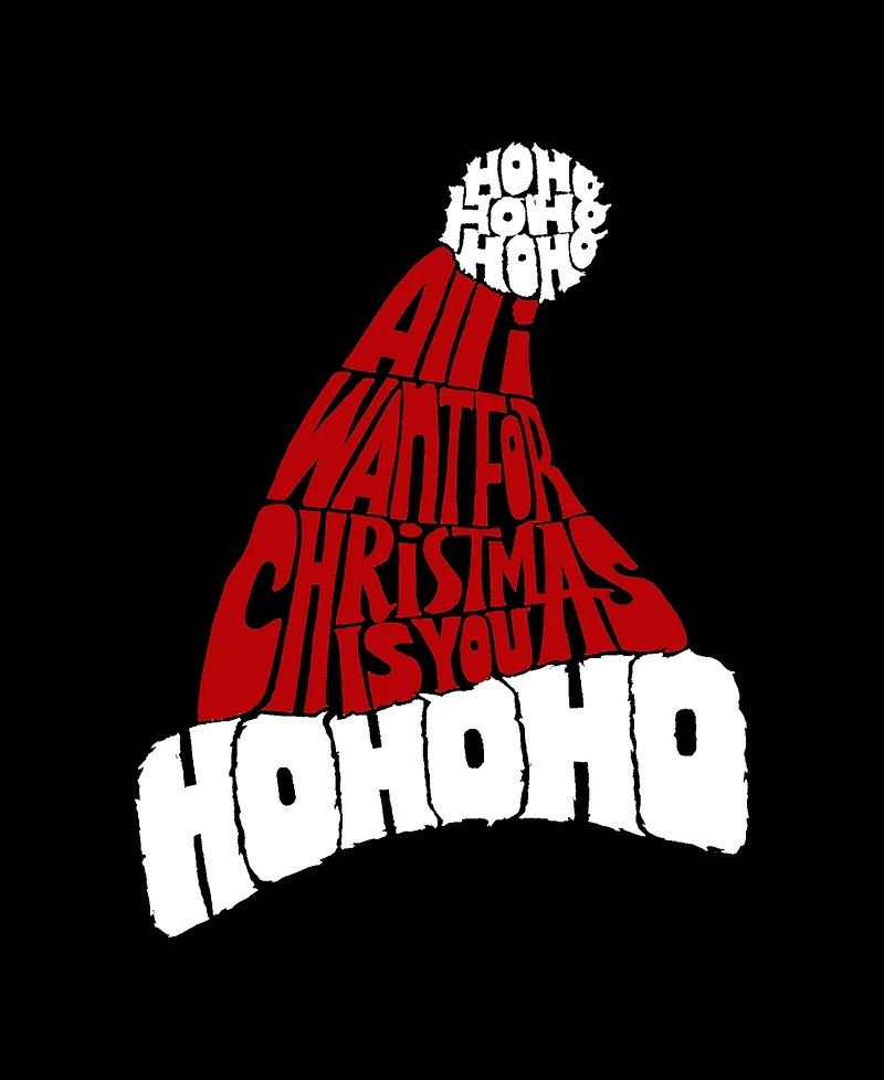 La Pop Art Women's All I Want for Christmas is You Premium Word Flowy Tank Top