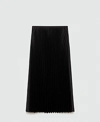 Mango Women's Pleated Long Skirt