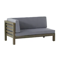 Streamdale Oana Right Corner Bench And Coffee Table, Dark Grey