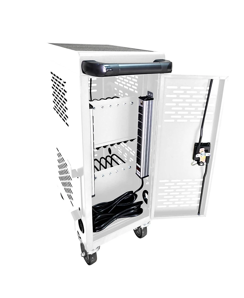 Streamdale Furniture 16-Compartment Removable Locking Charging Cabinet for Laptop, Chromebook-White