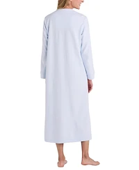 Miss Elaine Petite Embroidered Waffle-Knit Nightgown