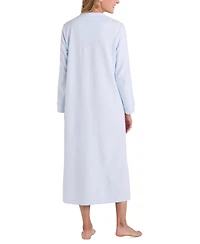 Miss Elaine Women's Embroidered Waffle-Knit Nightgown