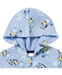 Bluey Little Boys Fleece Zip Up Hoodie and Jogger Pants Set