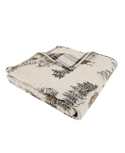 Levtex Lodge Toile Reversible Quilted Throw, 50" x 60"