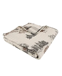Levtex Lodge Toile Reversible Quilted Throw, 50" x 60"