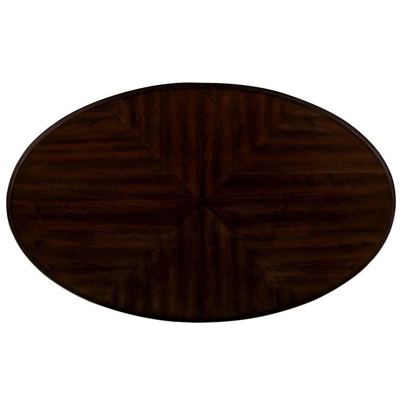 Streamdale Furniture 42" oval wood coffee table for Living Room, 2-Tier Solid Wood Cocktail Table with Open Storage Shelf, Easy Assembly, Beige and Es