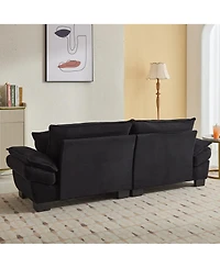 Streamdale Furniture Corduroy Sofa Sleeper Couch Loveseat Sofa with Pillows Comfy Upholstered Deep Seat Sofa for Bedroom, Living Room, Apartment, Offi