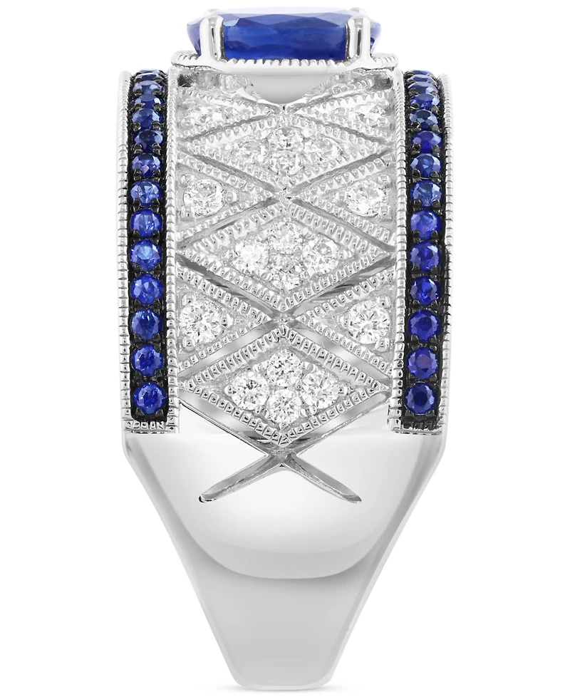 Effy Collection Diamond (3/8 ct. t.w.) & Sapphire (1-1/4 ct. t.w.) Ring in Sterling Silver (Also in Ruby)