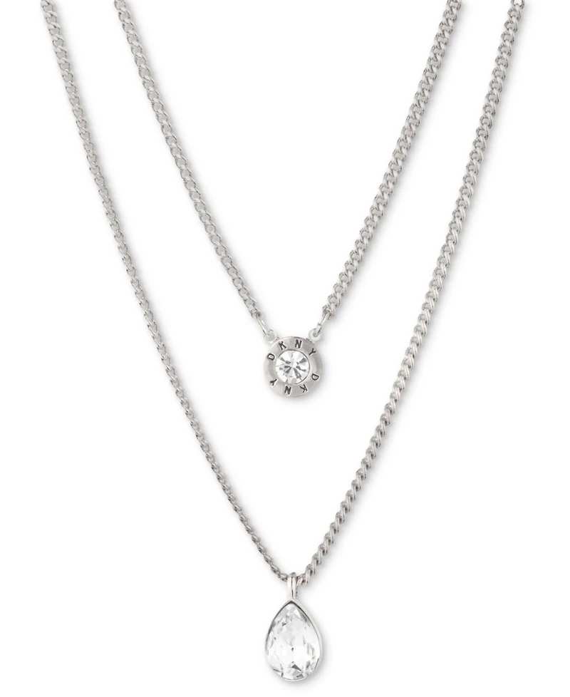 Dkny Double Row Pendant Necklace, 16" long + 3" Extender