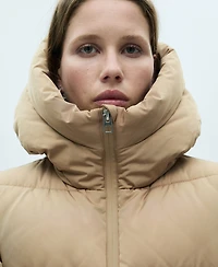 Mango Women's Hood Quilted Coat