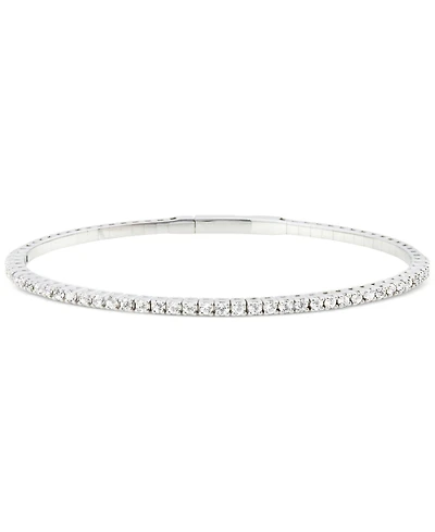 Diamond Bangle Bracelet (1/2 ct. t.w.) in 10k White Gold