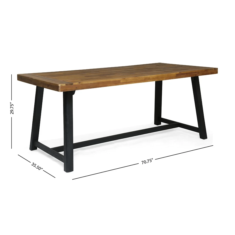 Streamdale Outdoor Dining Set with 6 Chairs & Acacia Table